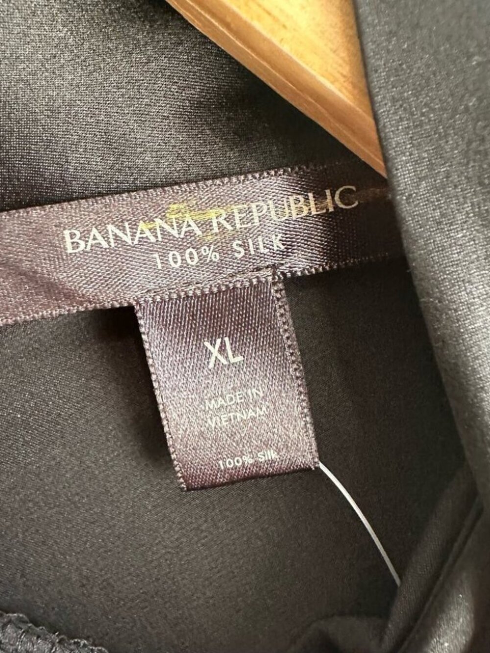 Banana Republic Eclipse Silk Midi Dress Black XL - Picture 4 of 10